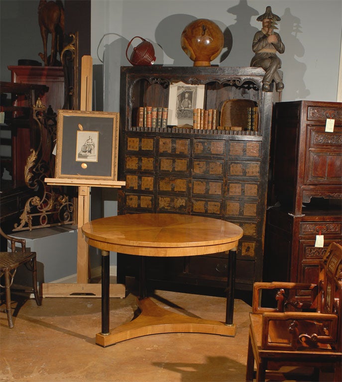 19th Century Pie Veneered Cherry Center Table