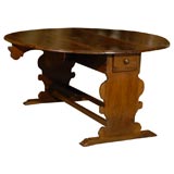  Walnut Dropleaf Table from the Piedmont region of Italy