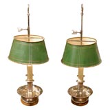 PAIR OF SILVER BOUILLOTTE LAMPS