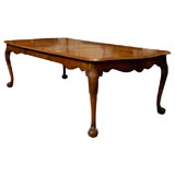 Antique Georgian Style Walnut Dining Table with Inlay, England ca. 1900