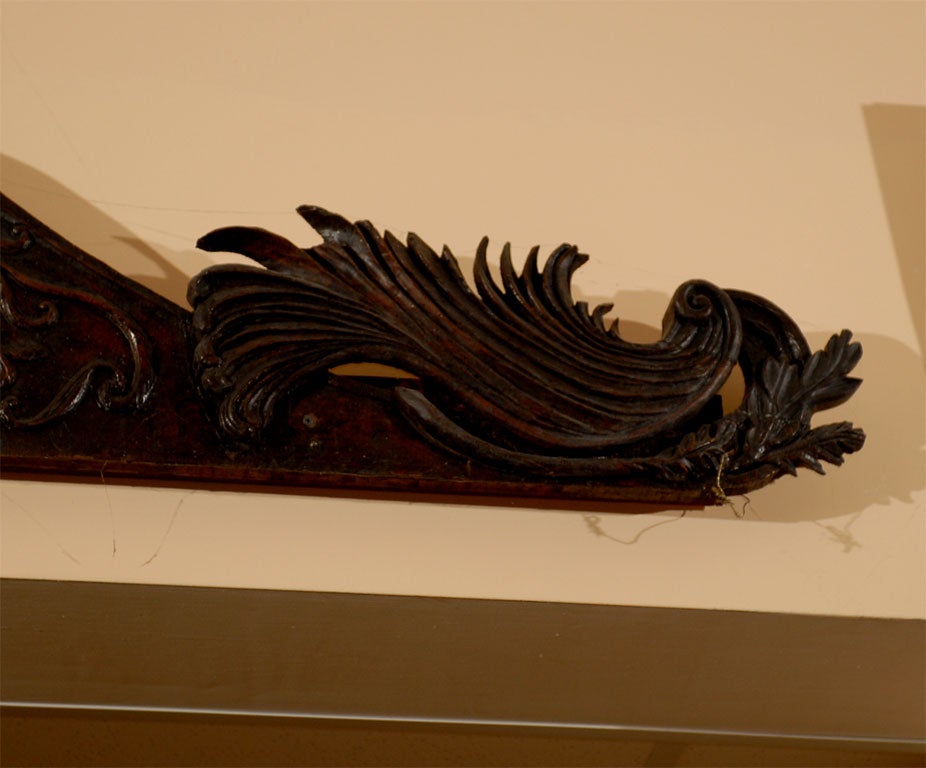 18th Century Large Carved Walnut Over-Door Element, France c.1780 For Sale