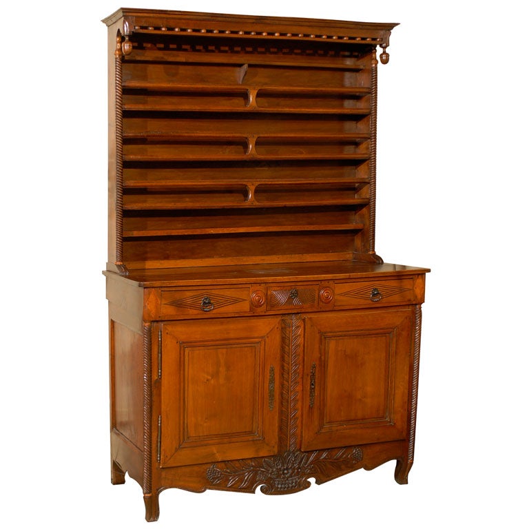 Large Provincial French Walnut Vaisellier, ca. 1800 For Sale