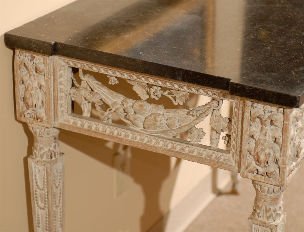 Louis XVI Period Painted Console with Marble Top, France, circa 1790 For Sale 3