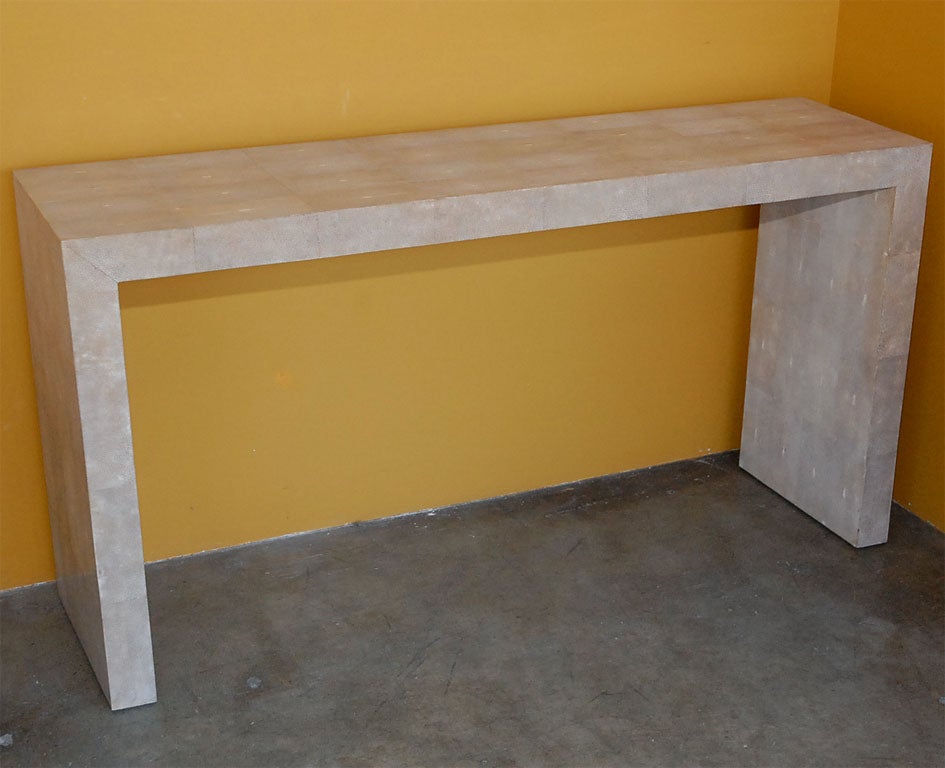 Contemporary Shagreen Console Table