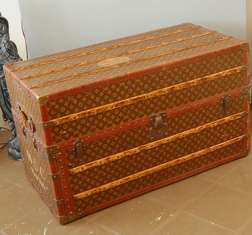We cannot express the AMAZING condition of this Louis Vuitton steamer trunk!  Shoe case and double hangers.  A must see!  Our showroom is closing!  Huge discounts!  Check out all our inventory!