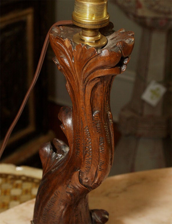French Dolphin Form Lamp