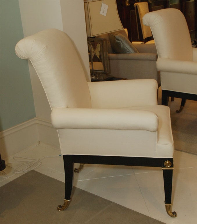 Pair of Armchairs by MasterCraft For Sale 3