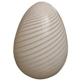 White 70's Egg Lamp by Vetri Murano