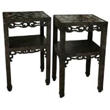 Vintage Chinese Mother-of Pearl Inlaid Lacquered Tables