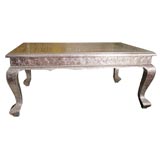 ANGLO-INDIAN STYLE SILVER REPOUSSE COFFEETABLE