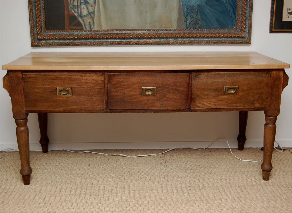 19th Century English Bakers Serving Table