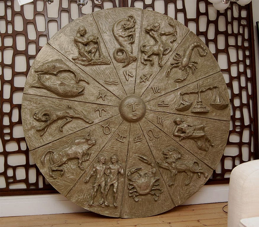 GIANT ZODIAC WALL SCULPTURE