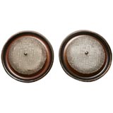 Pair 50's Murano Porthole Wall or Ceiling Lights