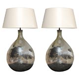 Pair French Bottle Lamps