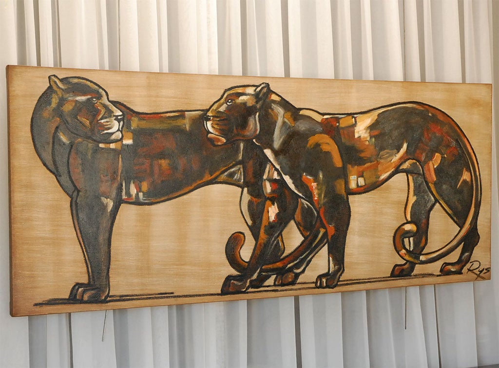 Art Deco Panther Painting