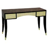 Black Lacquered Writing Desk  with Shagreen