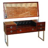 Rosewood Vanity with Chrome Base