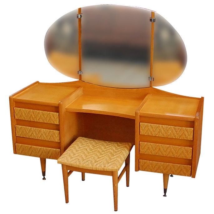 French Vanity with Matching Stool