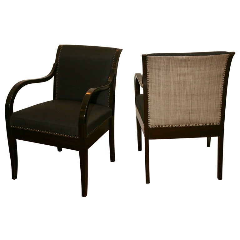 Pair of mahogany Armchairs