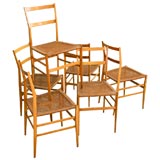 Set of 8 side chairs attributed to Gio Ponti