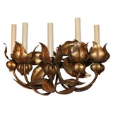 Gilded Italian Sconce five arms