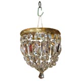 Pair of  French Crystal flush mounted fixtures