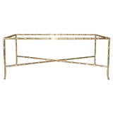 Solid Brass Faux Bamboo Coffee Table