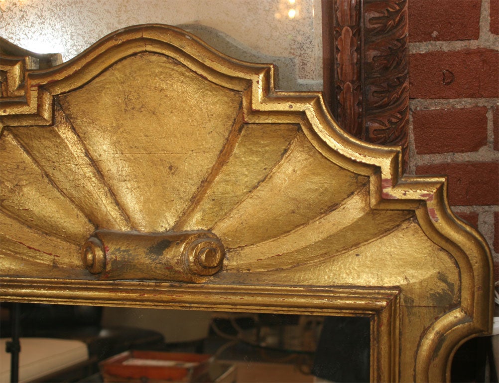 Unknown Large Pair Dorothy Draper Style Shell Mirrors