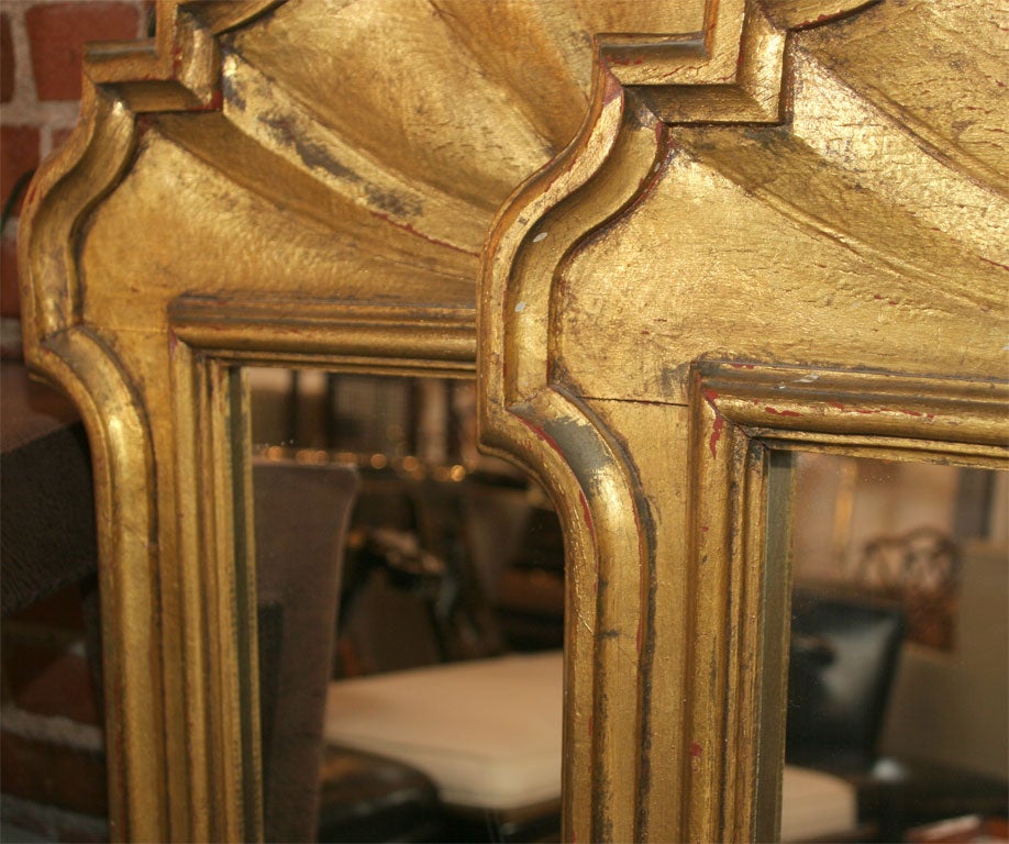 Mid-20th Century Large Pair Dorothy Draper Style Shell Mirrors