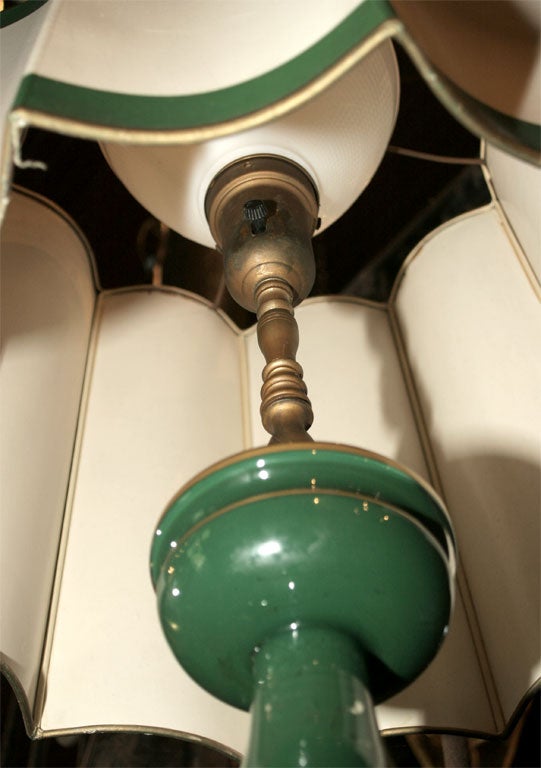 Eglomise Greek Key Lamp and Spectacular Shade 2