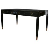 Black Lacquered Desk Attrib. to Michel Dufet, French 1920s