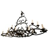 Long Wrought Iron Chandelier