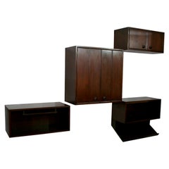 American Modular Wall Mount Cabinets by Edward J Wormley for Dunbar Furniture