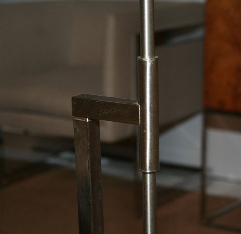 Steel Pair of Modernist Adjustable Floor Lamps by Laurel