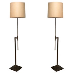 Pair of Modernist Adjustable Floor Lamps by Laurel
