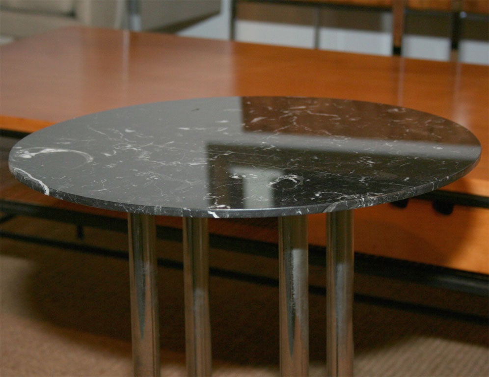 Art Deco Petite Sable Marble-Top Cigar Table by Jay Spectre
