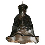 Hand Blown Bell Form Hurricane Glass Chandelier by Mazzega