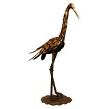 Gilt Metal Bird Sculpture