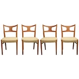 Set of Eight Teak Dining Chairs