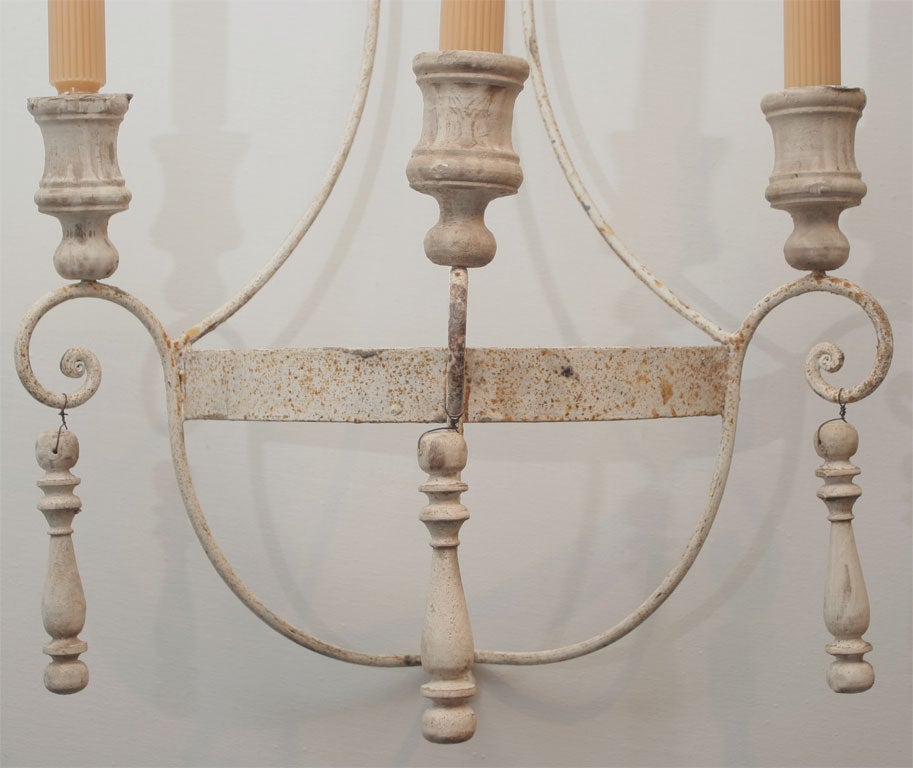 Pair of Painted Wrought Iron and Wood Sconces For Sale at ... Pair of Painted Wrought Iron and Wood Sconces For Sale at ... on Wood And Metal Wall Sconces id=62845