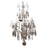 antique silverplated crystal chandelier