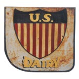 19TH C. ORIGINAL PAINTED US DAIRY TRADE SIGN