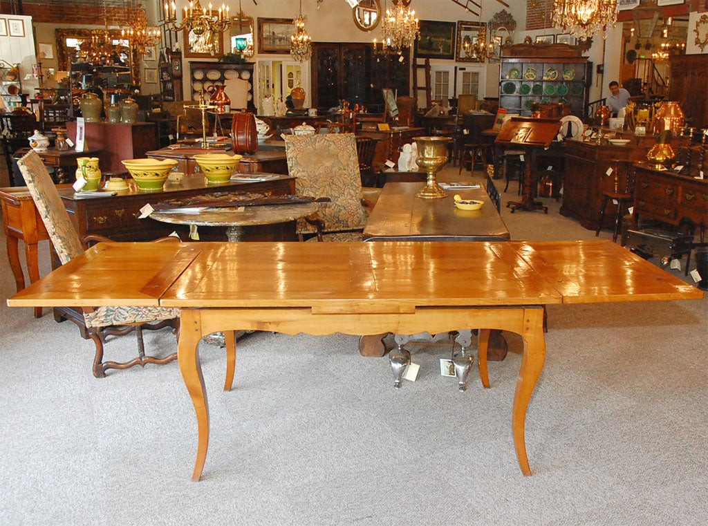 French cherrywood extending dining table