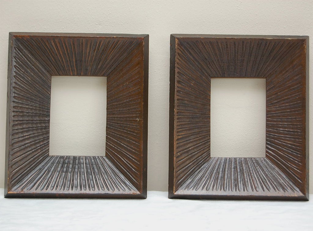 PAIR OF WALNUT FRAMES