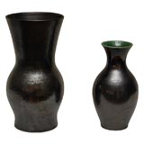 Two French Black Vases - Accolay & Picault