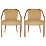 Retro Ward Bennett  bankers  pair of chairs