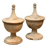 Pair of Large Wood Finials