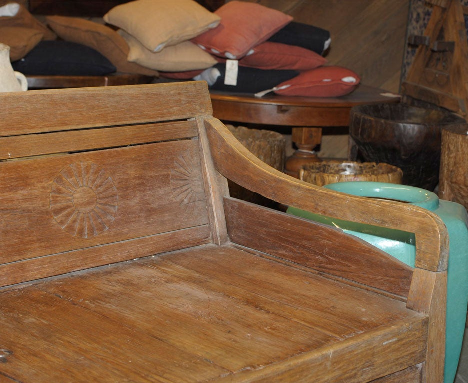 20th Century Teak Bench with Under Seat Storage (Ref# JRM39)