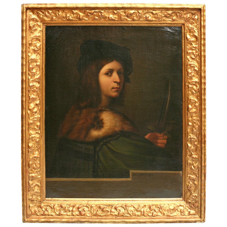 Old Master Oil Portait "The Violinist"