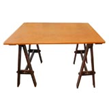 Arts and Crafts Drafting table with leather top